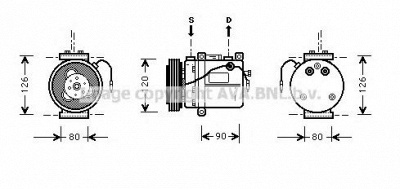 AVA QUALITY COOLING sbk051 -  Компрессор, кондиционер